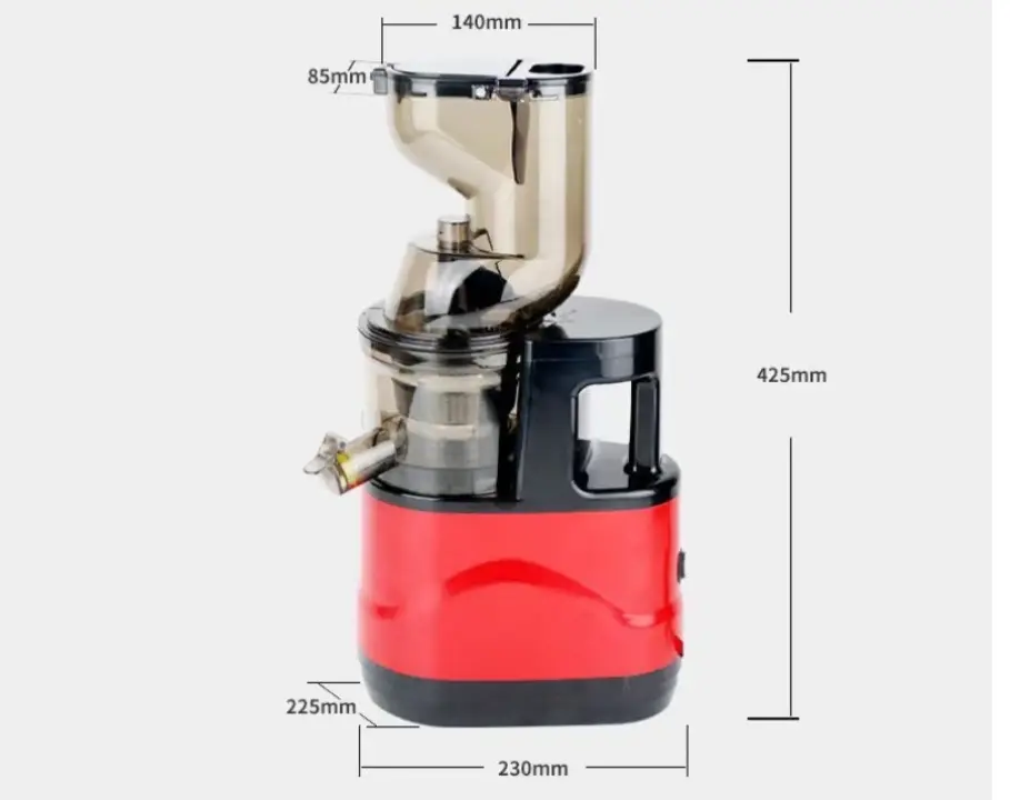 Appareil extracteur de jus en inox, design moderne et durable