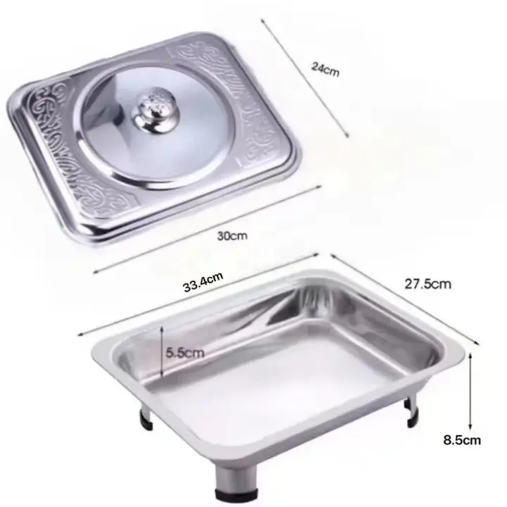 hafing dish professionnel en inox pour maintien au chaud des plats lors d’événements