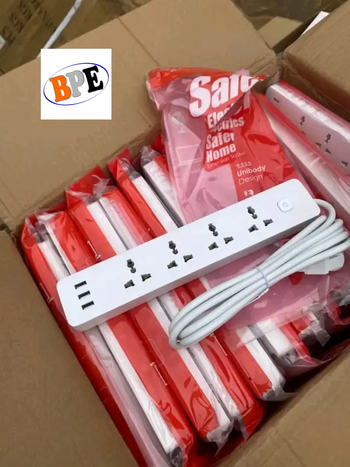 Multiprise 6 prises universelles avec 3 ports USB