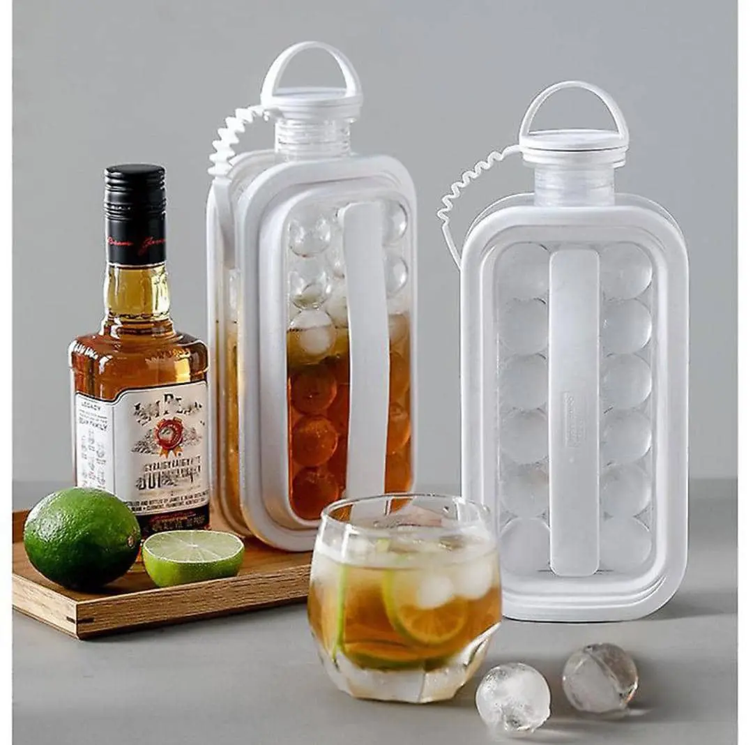 Bouteille à glaçons sphériques 14 boules design transparent