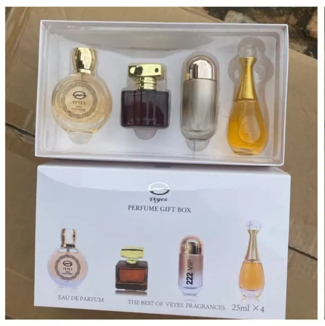 Coffret de parfums 5 flacons senteurs variées design raffiné