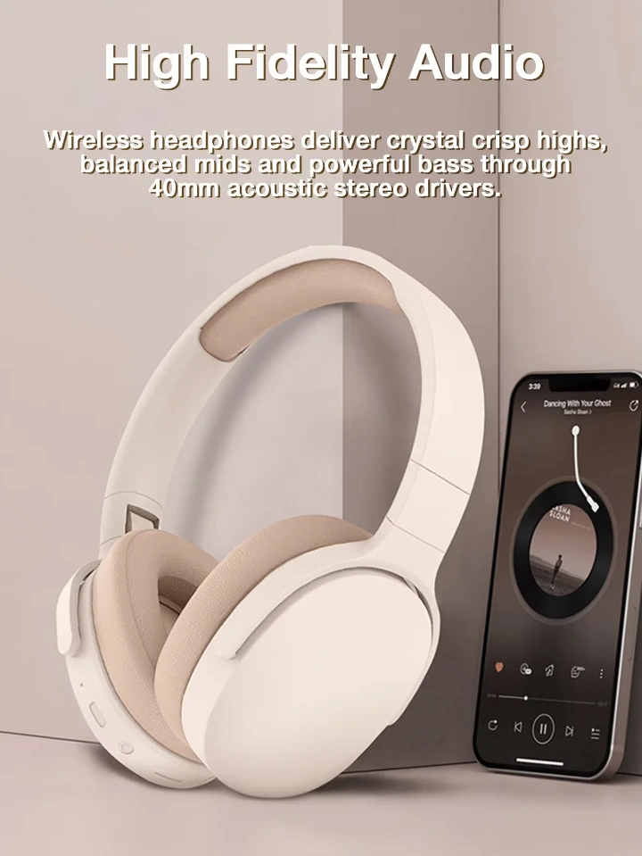 Casque Bluetooth confortable pour sport et musique