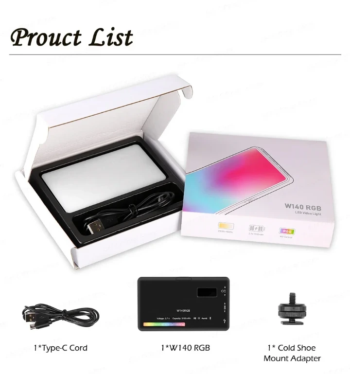 Éclairage selfie multicolore compact pratique