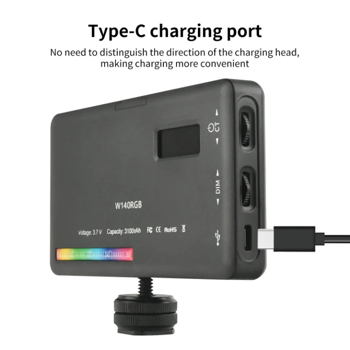 Lampe selfie fixation frontale universelle