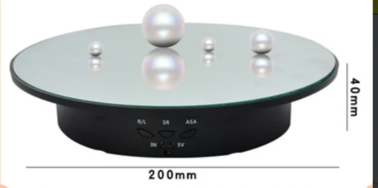 Plateau tournant 360° motorisé surface miroir