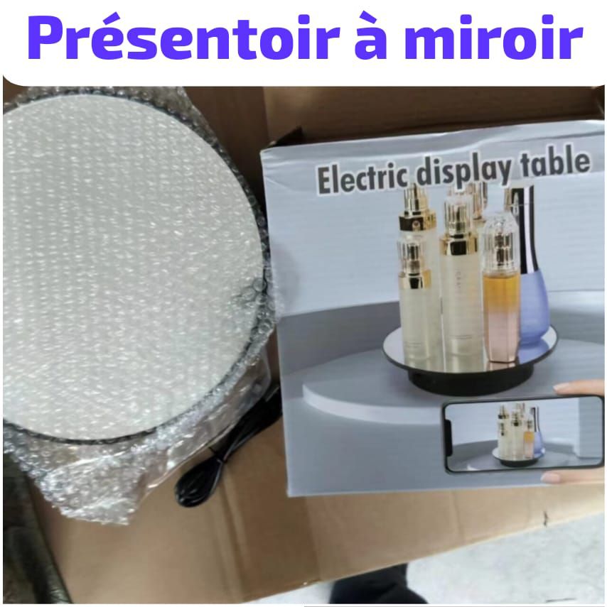 présentoir surface miroir exposition Bénin