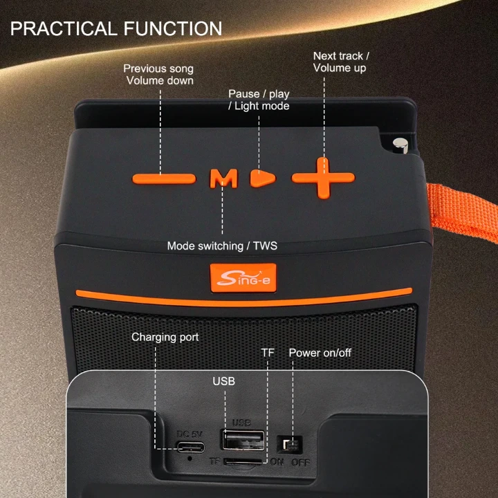 haut‑parleur solaire multifonction