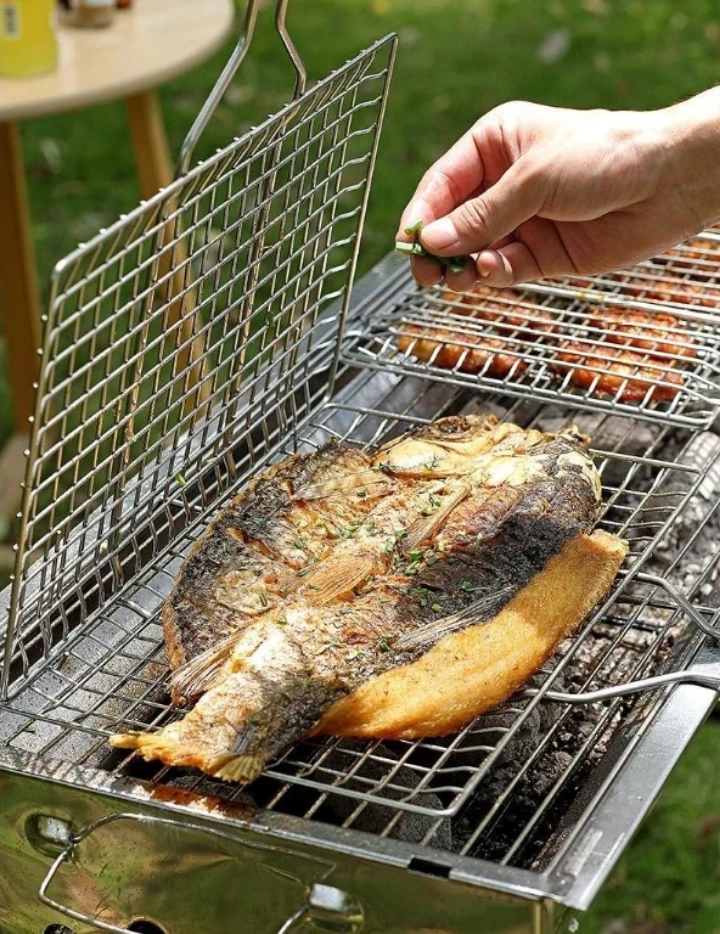 Panier barbecue métal cuisson maîtrisée