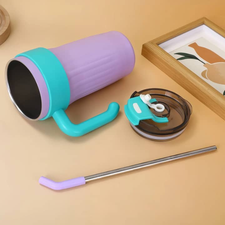 Gobelet réutilisable design coloré grande capacité