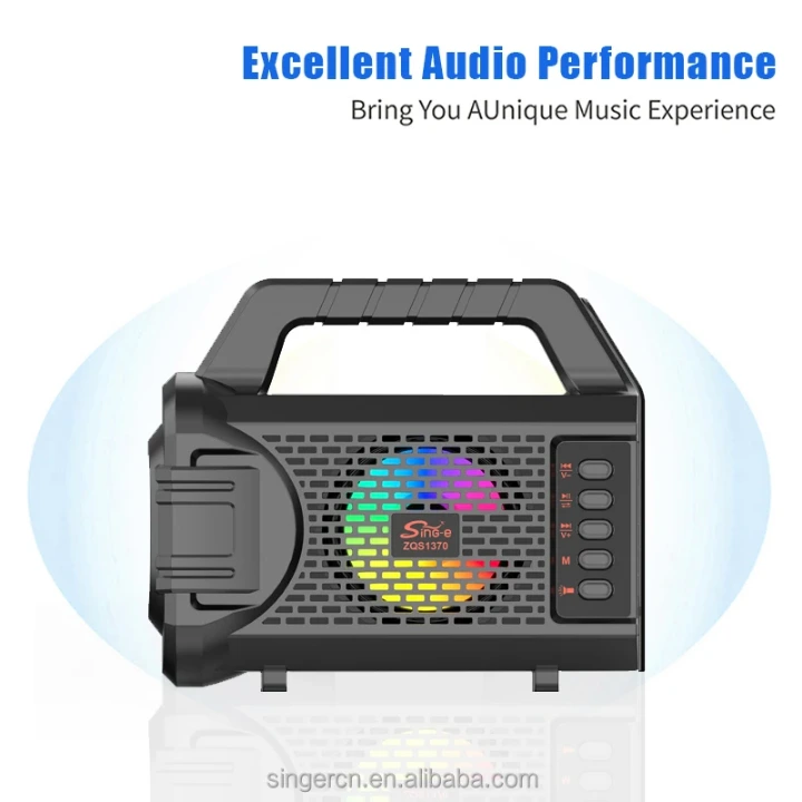 Enceinte portable solaire LED colorée