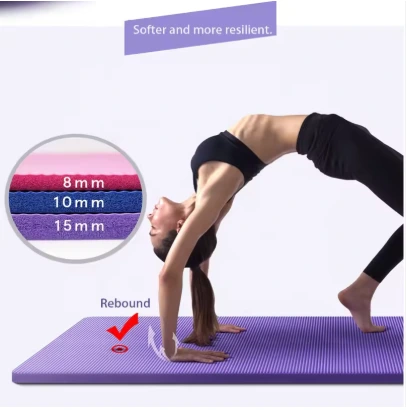 Tapis de yoga antidérapant coloré confortable