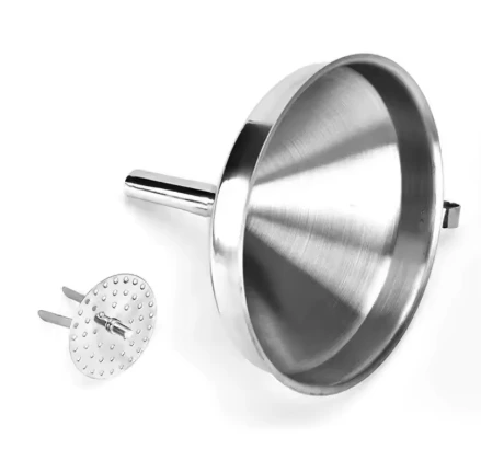 Entonnoir en inox avec filtre amovible