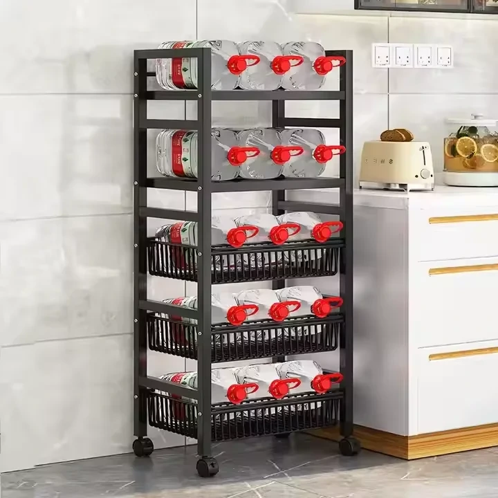 Étagère 4 niveaux métal noir