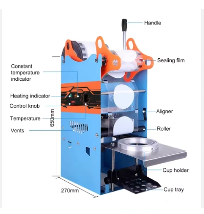 Machine à sceller les gobelets modèle manuel