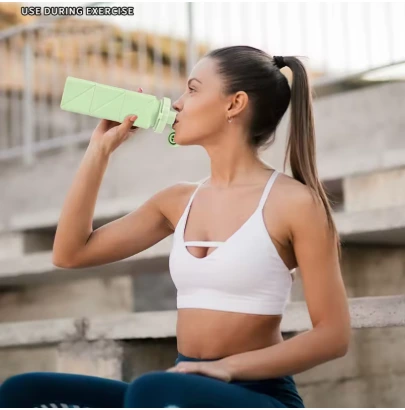 Gourde pliable silicone facile à transporter