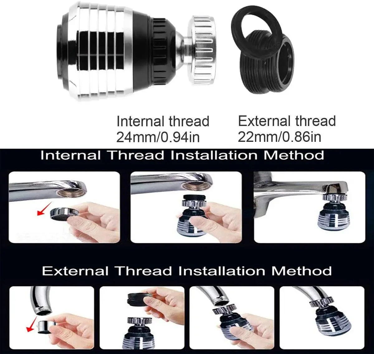 Embout robinet orientable moderne