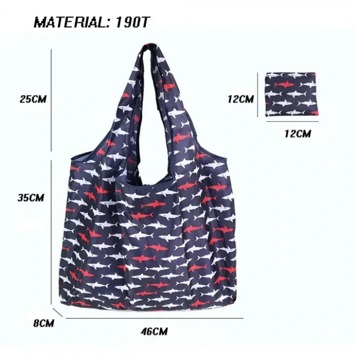 Sac de courses réutilisable pliable motif floral