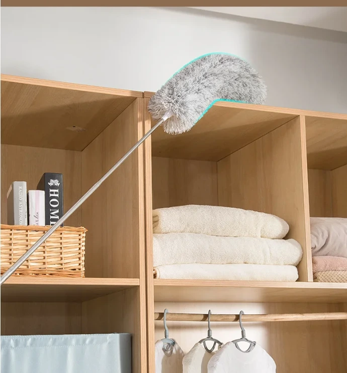 Plumeau flexible tringle rideaux étagères