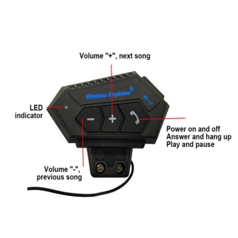 Intercom moto haut-parleurs stéréo