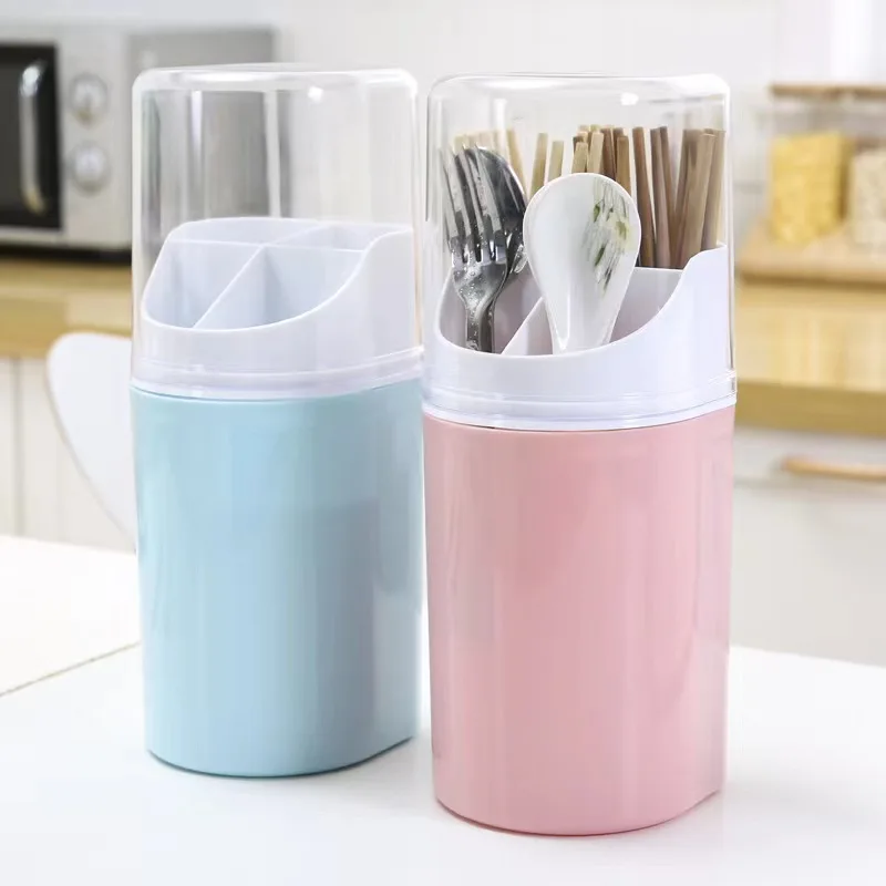 Boîte ustensiles avec couvercle transparent