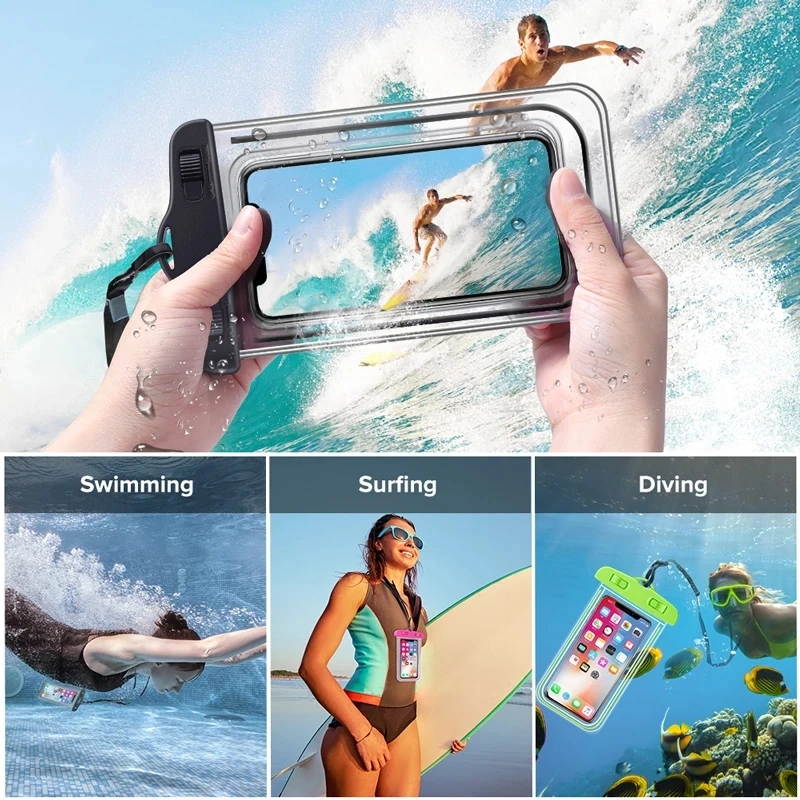 Étui waterproof téléphone plage piscine