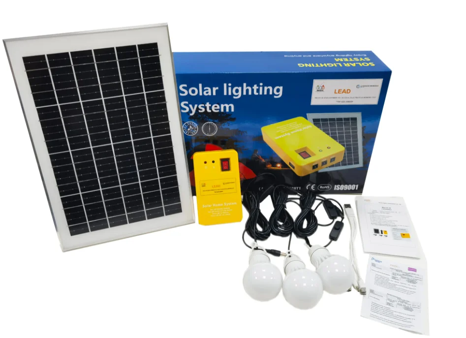 Kit solaire rechargeable avec éclairage LED