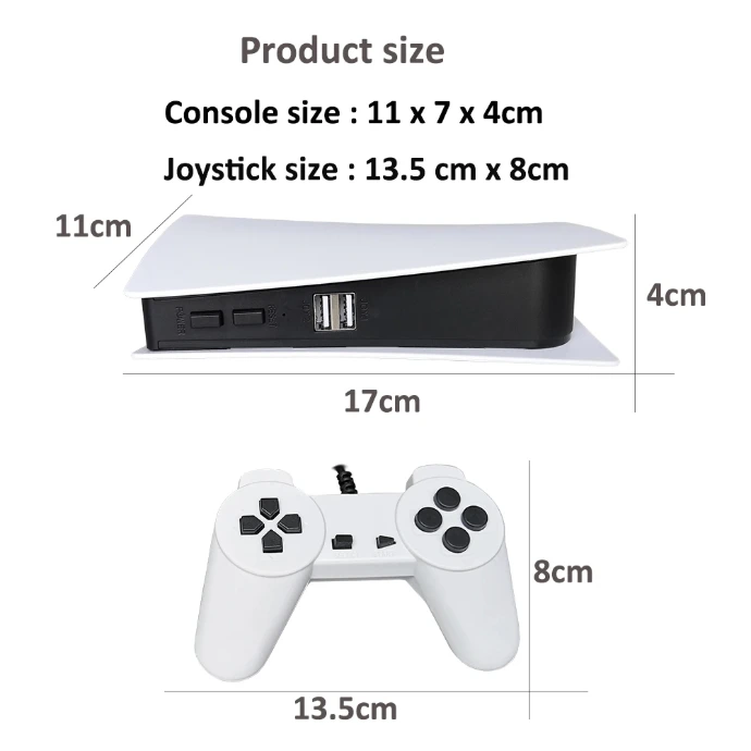 Console rétro multijoueur avec manettes