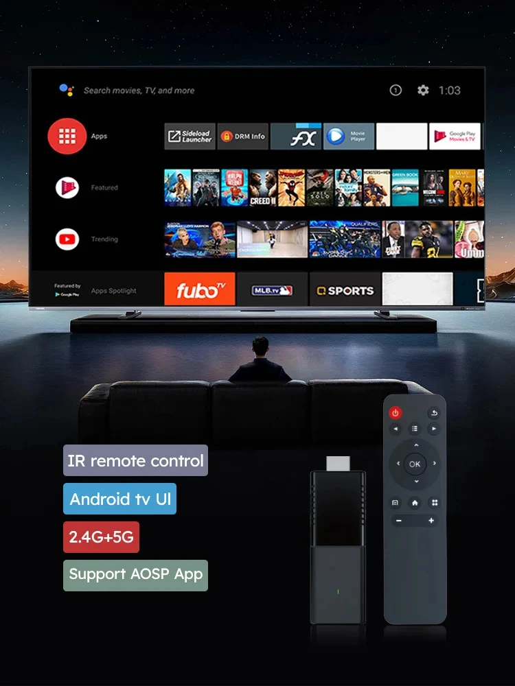 Android TV Stick WiFi intégré