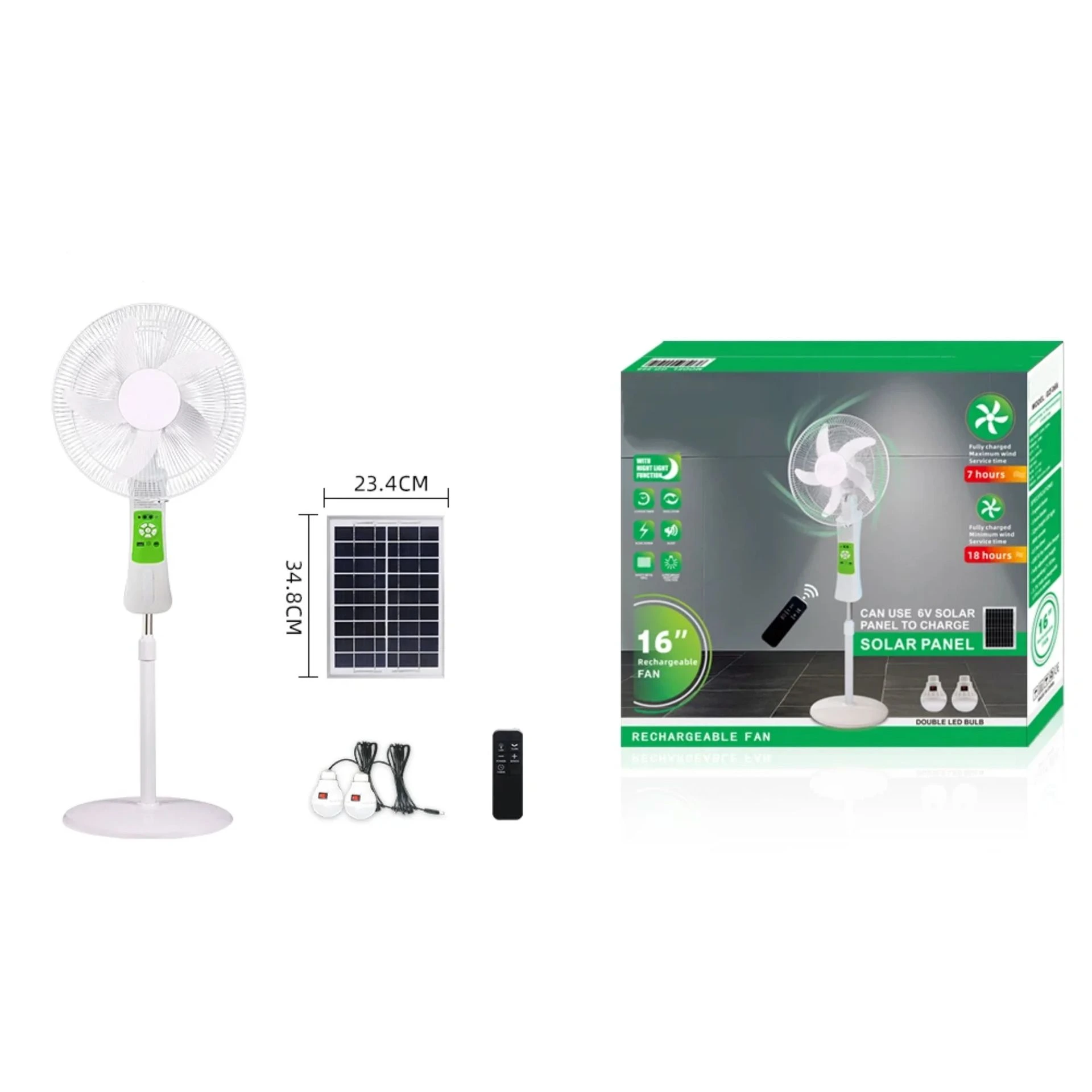 Ventilateur 16 pouces avec éclairage LED