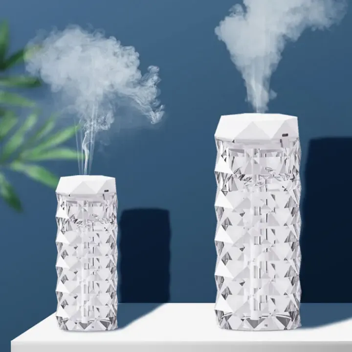 Humidificateur diffuseur cristal – design diamant, brume décorative, ambiance zen et élégante.webp