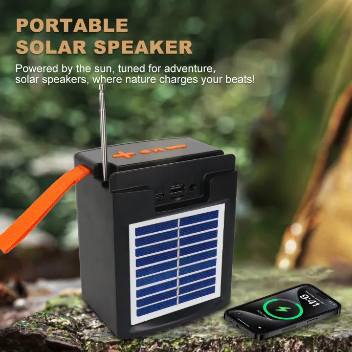 haut-parleur-solaire-multifonction – radio-portable-recharge-USB-solaire-lecteur-USB-TF-natitingou.webp