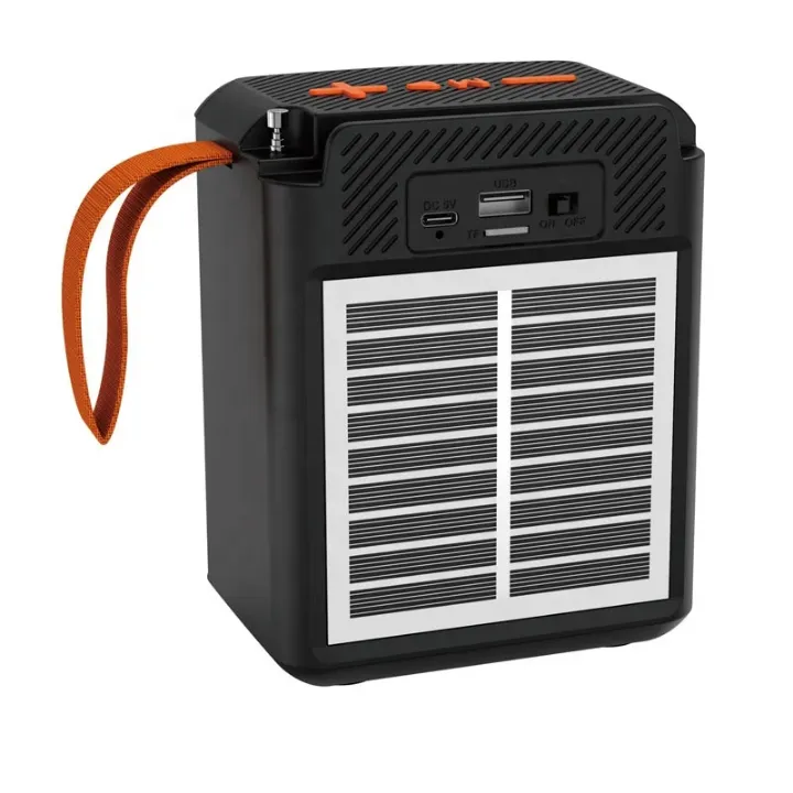 haut-parleur solaire multifonction – radio portable, recharge USB-solaire-lecteur-USB-TF.webp