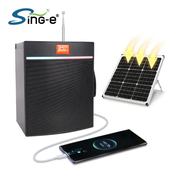enceinte portable Sing-e – avec LED multicolores, antenne, fonction power bank.webp