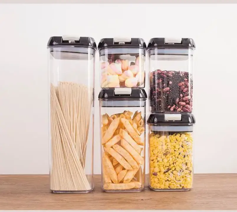 Lot de Boîtes de Rangement Transparentes - Cuisine Organisée, Style Assuré (Lot de 5)