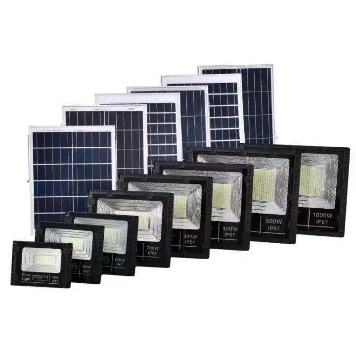 Projecteurs Solaires LED Extérieurs IP67 – De 60W à 300W avec Panneaux Solaires (60W)