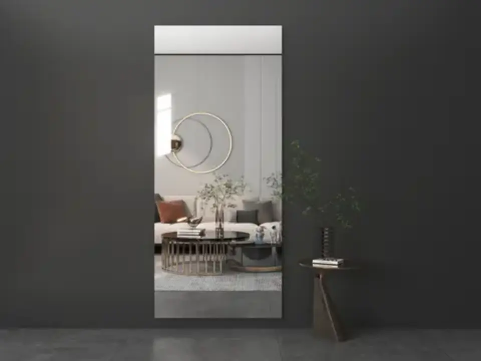 Miroir Mural Flexible Adhésif 40 cm x 120 cm– Design moderne, installation facile sur surfaces courbes