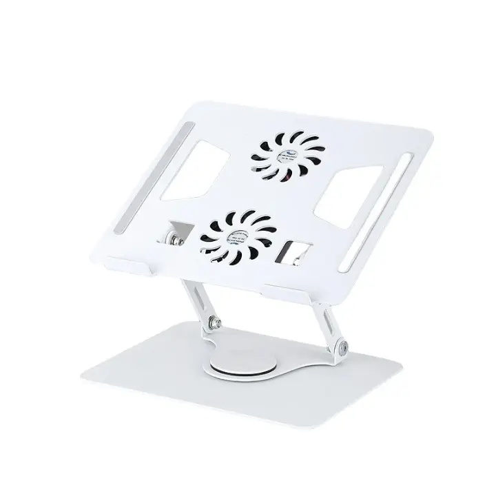 Support réglable pour ordinateur portable avec ventilation – Ergonomique, refroidissement actif, design moderne