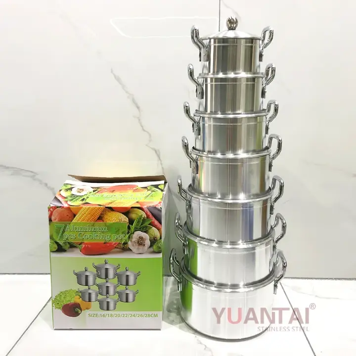 Batterie de Cuisine Inox 7 Pièces – Casseroles Résistantes pour Tous Vos Plats