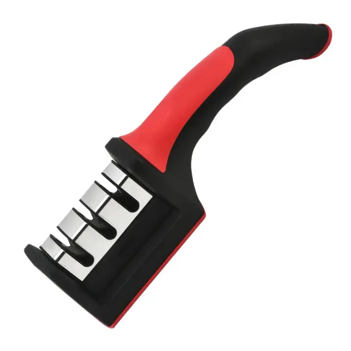 Aiguiseur de couteaux manuel – 3 niveaux, poignée ergonomique, affûtage rapide