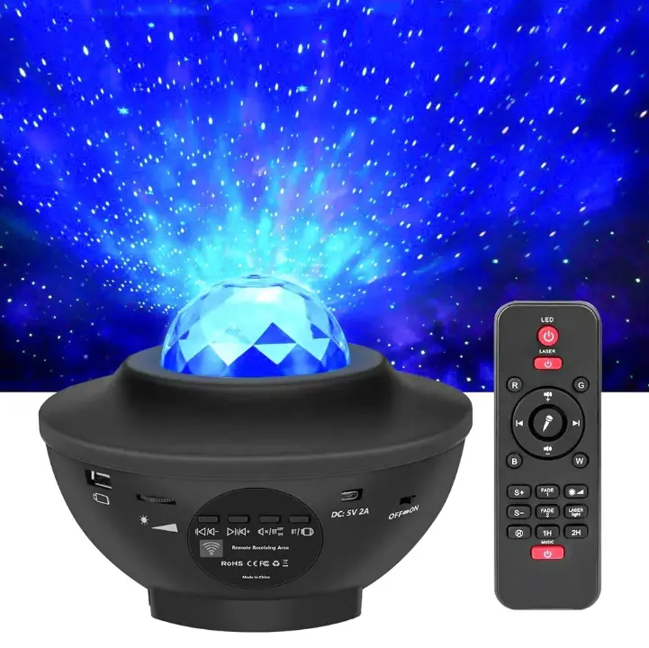 Projecteur lumineux multifonction Starry – Ambiance étoilée, télécommande, multi-modes, USB