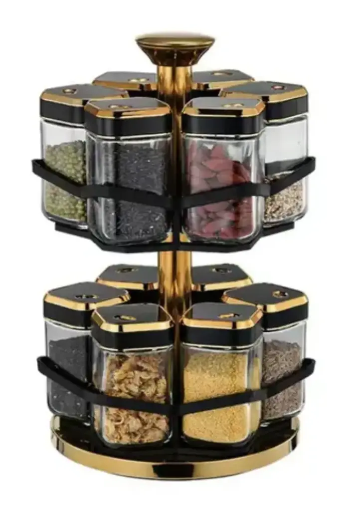 Porte-épices rotatif à 2 niveaux - design élégant