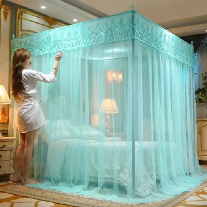 Moustiquaire Baldaquin Romantique en Voilage (2 places)– Protection anti-moustiques, Élégance et Confort pour Votre Chambre