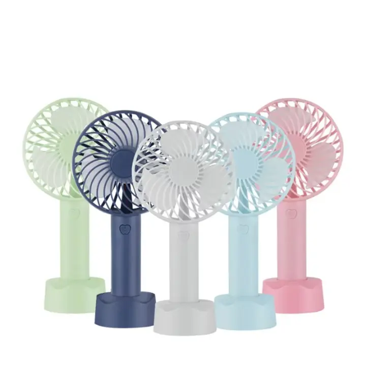 Mini ventilateur portable – Rechargeable, design pastel, bouton unique, format de poche