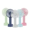 Mini ventilateur portable – Rechargeable, design pastel, bouton unique, format de poche