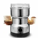 Moulin électrique en inox – broyeur à grains, épices, café, couvercle transparent, usage domestique