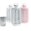 Bouteille à glaçons sphériques – 14 boules, design transparent, poignée intégrée, format compact