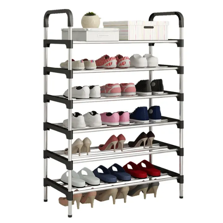 Étagère à chaussures – rangement vertical, structure métal, design compact et décoratif