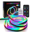 Guirlande LED tube flexible – 5 mètres, multicolore, 360°, éclairage décoratif intérieur/extérieur, ambiance festive