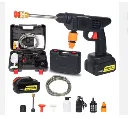 Pistolet d’arrosage haute pression – kit complet avec batterie, accessoires et mallette rigide