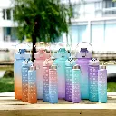 Bouteille d’eau motivante 3 en 1– marquage horaire, dégradé coloré, grande capacité, réutilisable et inspirante